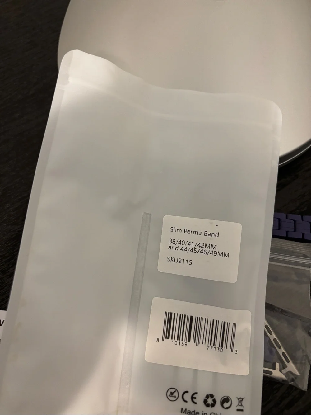 Apple Watch Band in Purple with Stainless Connectors